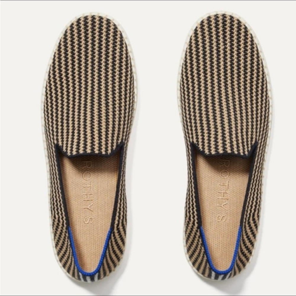 Rothy's The Original Slip On Sneaker in Toffee Stripe Hemp | 10 - Picture 2 of 12